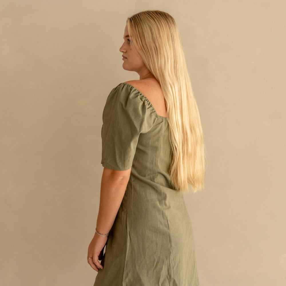 
                      
                        Maddie Linen Mini Dress | Olive
                      
                    