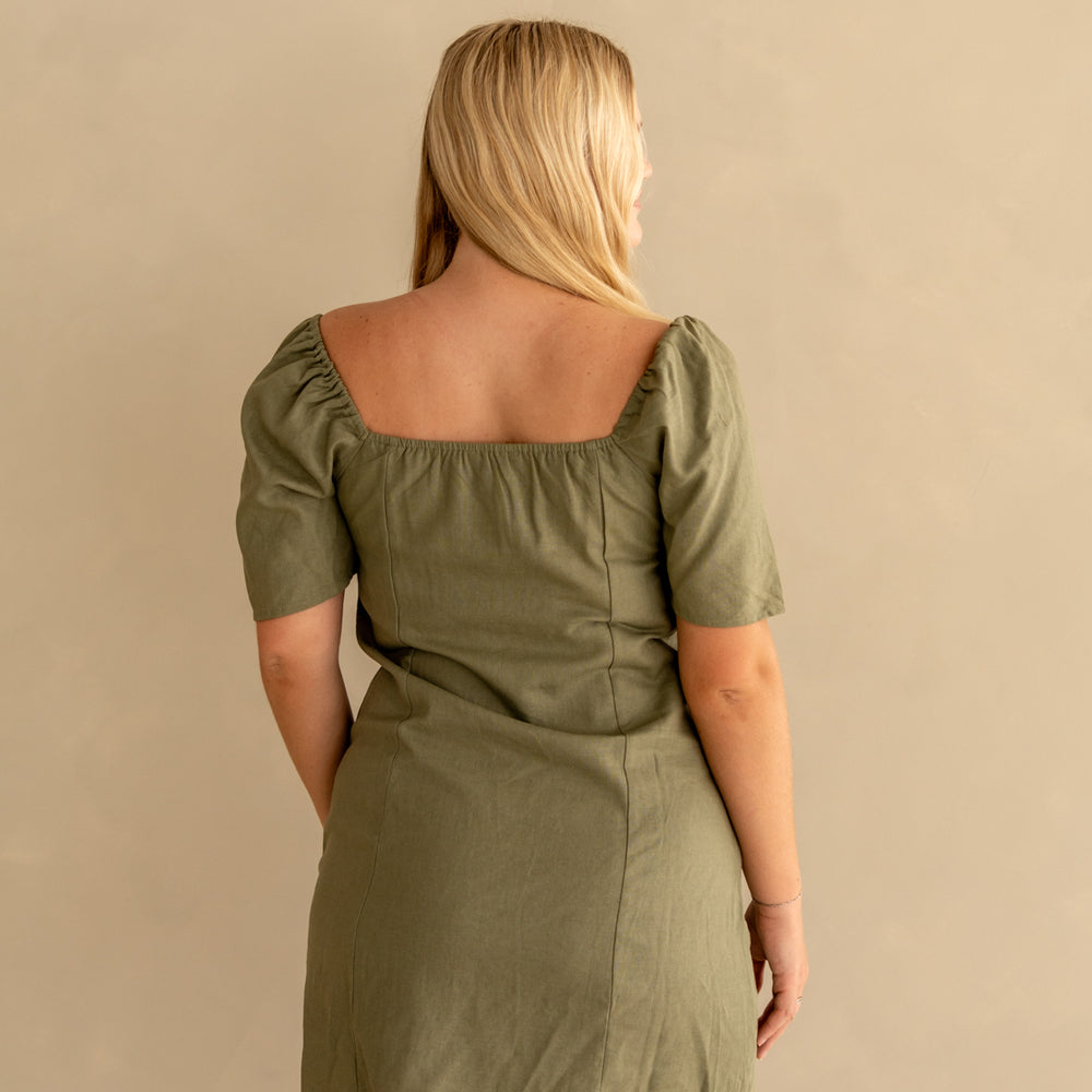 
                      
                        Maddie Linen Mini Dress | Olive
                      
                    