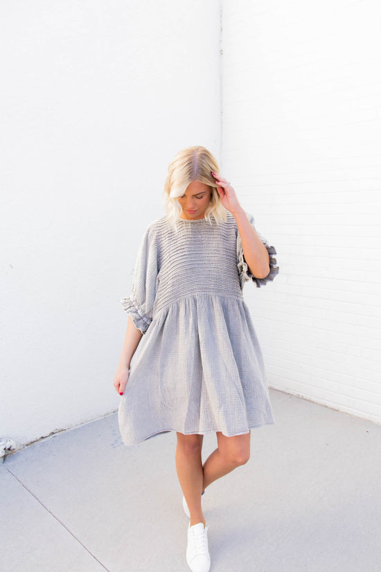 Maya Half Sleeve Dress | Ash
