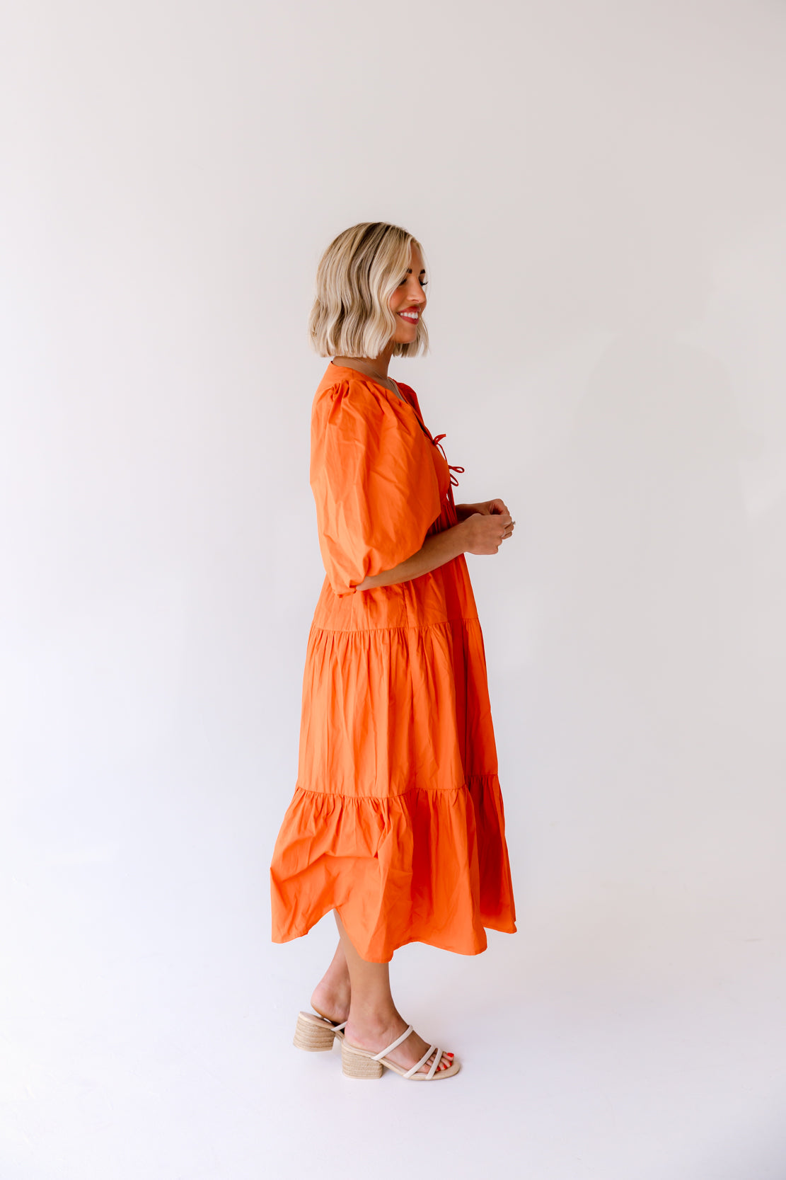 Marcy Tiered Midi Dress | Chili