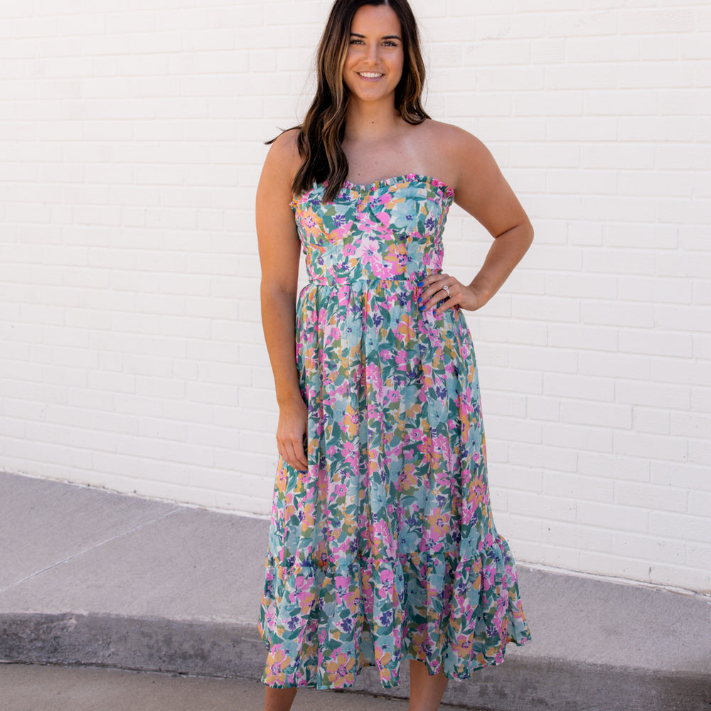 
                      
                        Athena Floral Midi Dress | Multi Floral
                      
                    