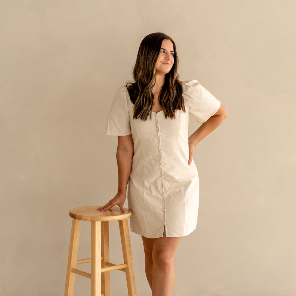 
                      
                        Maddie Linen Mini Dress | Oatmeal
                      
                    