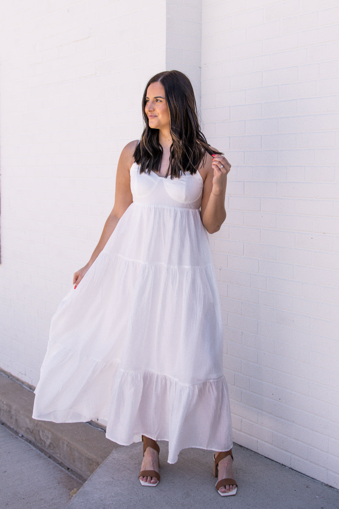 Abigail Flowy Maxi Dress | Cream