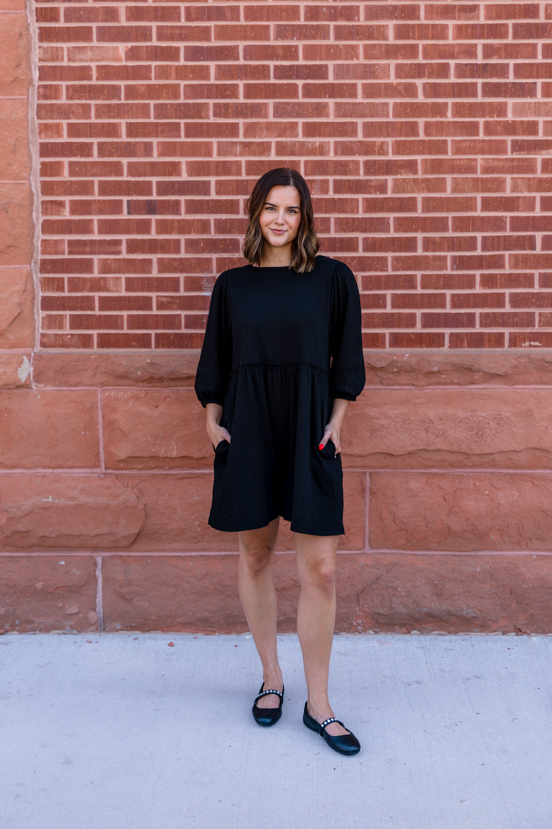Ally Crinkle Knit Romper | Black