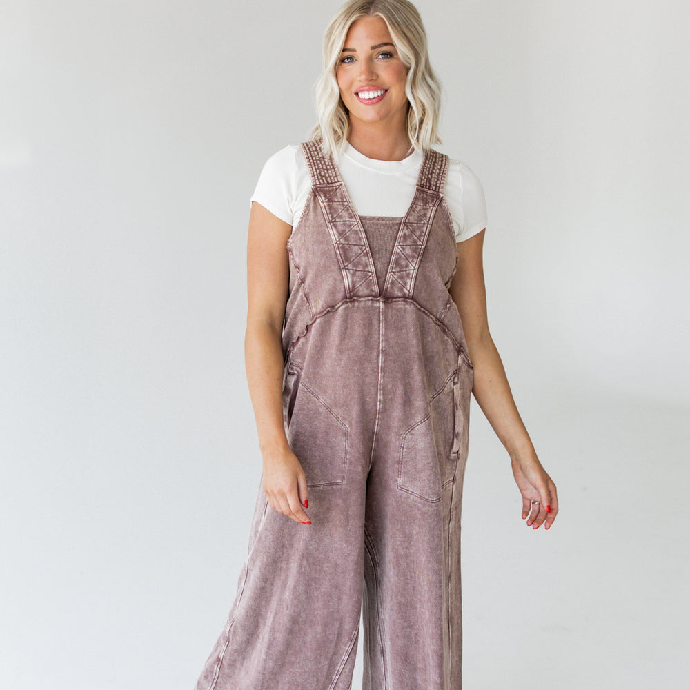 Terry Knit Jumpsuit | Chocolate