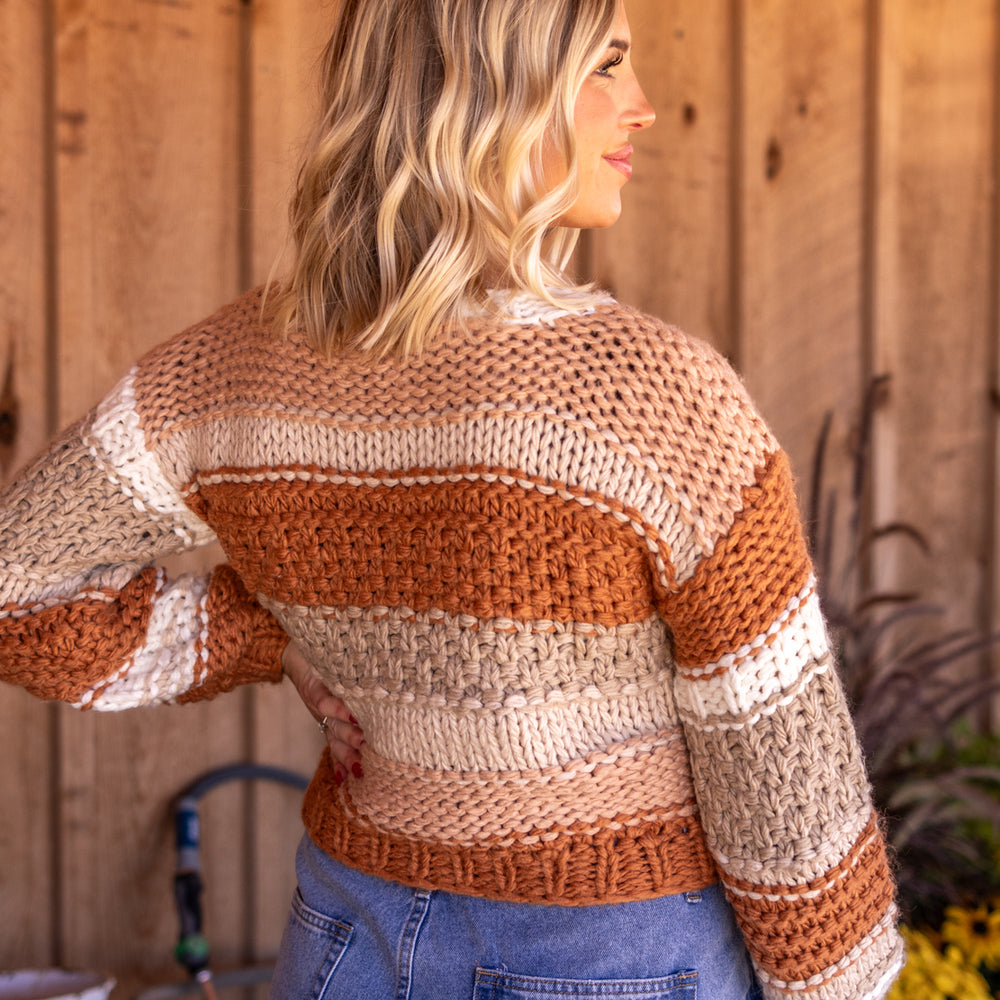 
                      
                        Darcy Chunky Sweater | Brick Multi
                      
                    