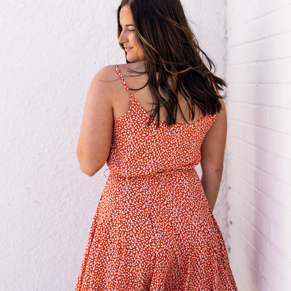 
                      
                        Tyra Flower Petal Mini Dress | Red/White
                      
                    