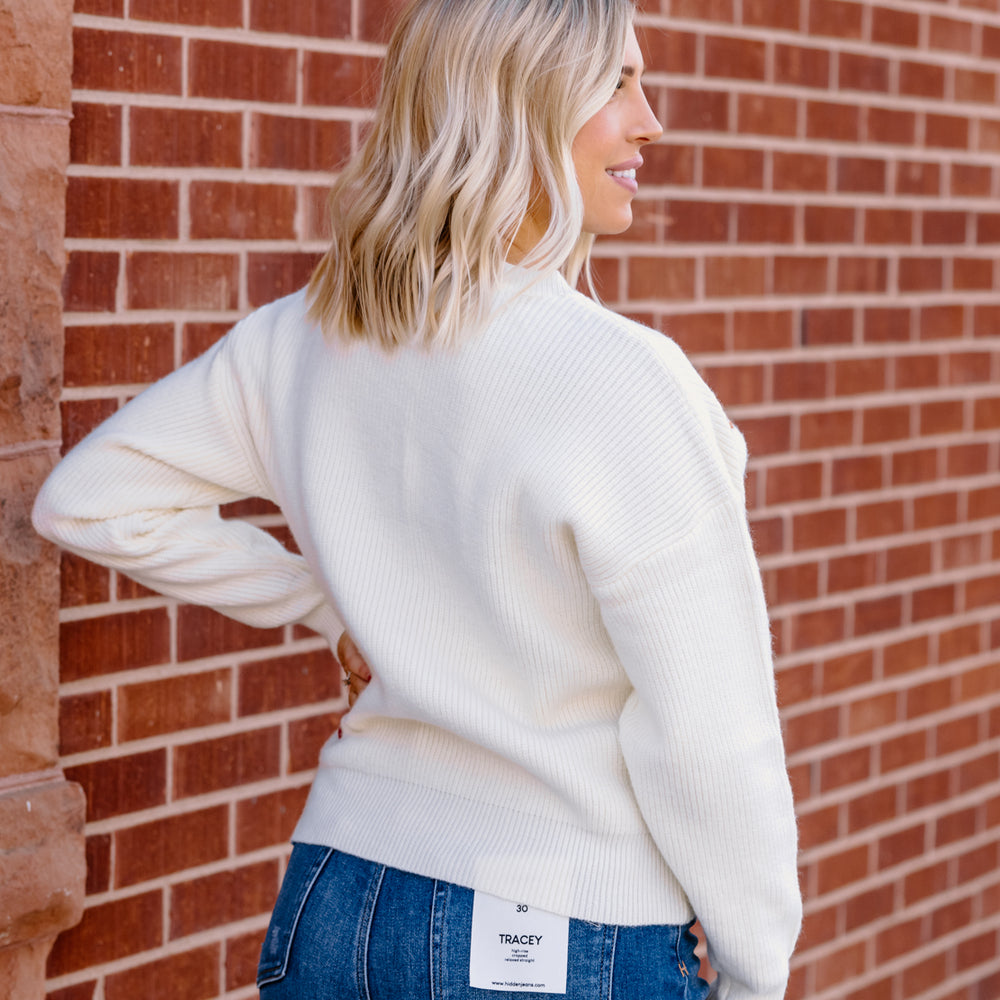 Pumpkin Knit Sweater | Cream