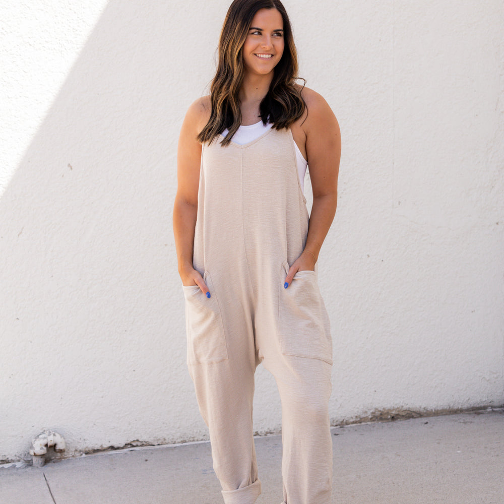 
                      
                        Winnie Loose Fit Jumpsuit | Beige
                      
                    