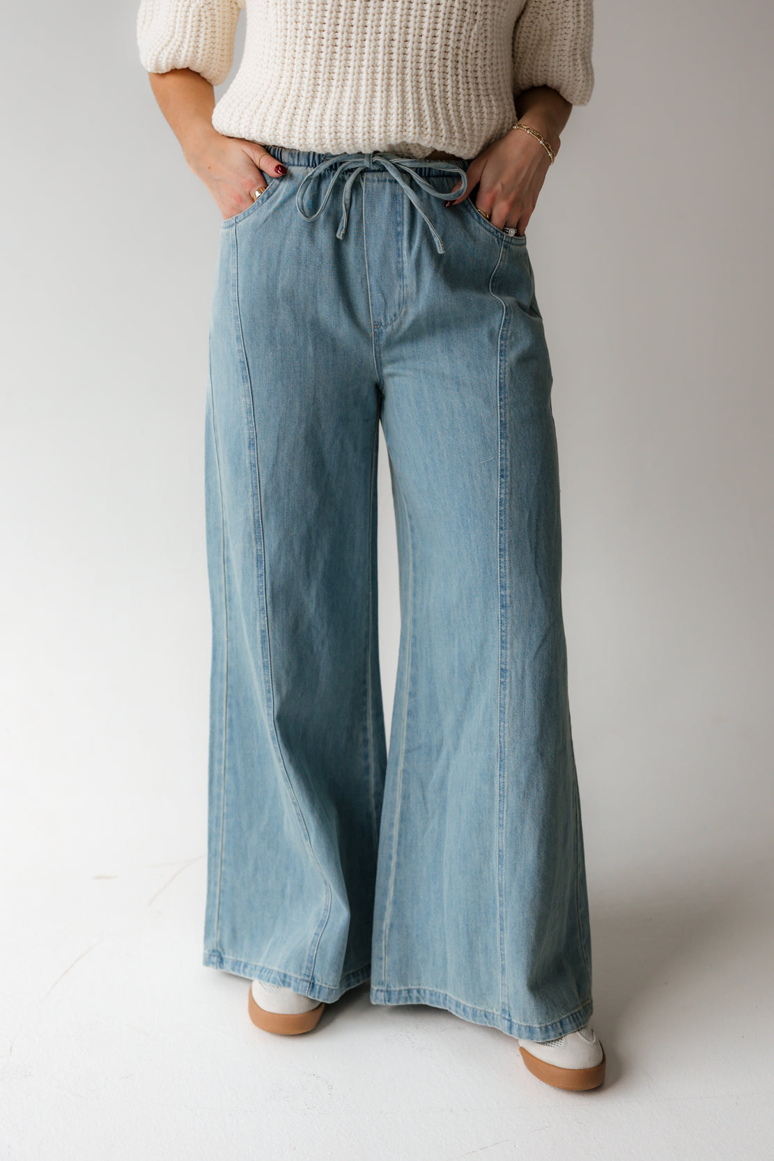 Gabby Wide Leg Pant | Denim