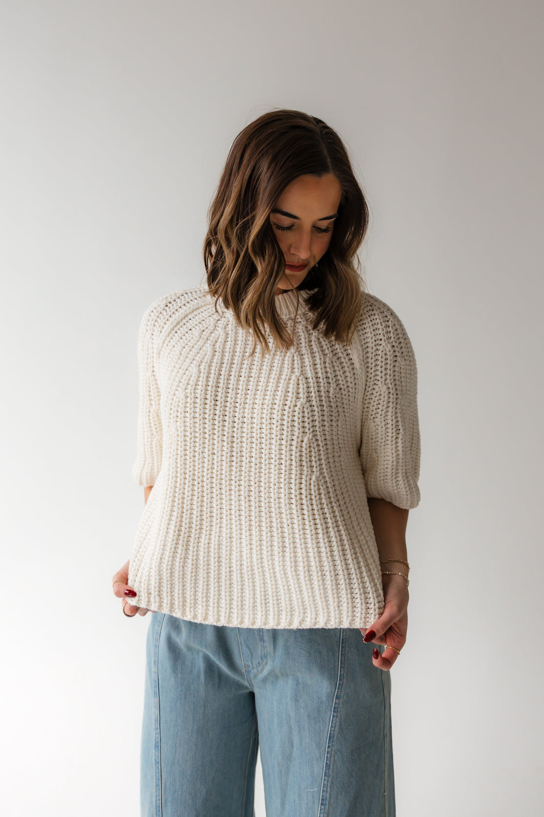 Amy Sweater Tee | Ivory