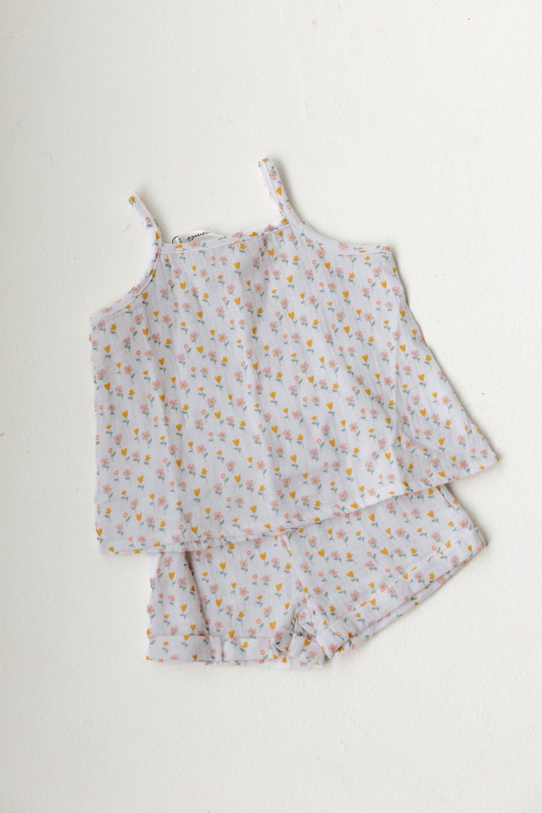 Babysprouts Girl's Gauze Tank & Short Set | Mini Daisy