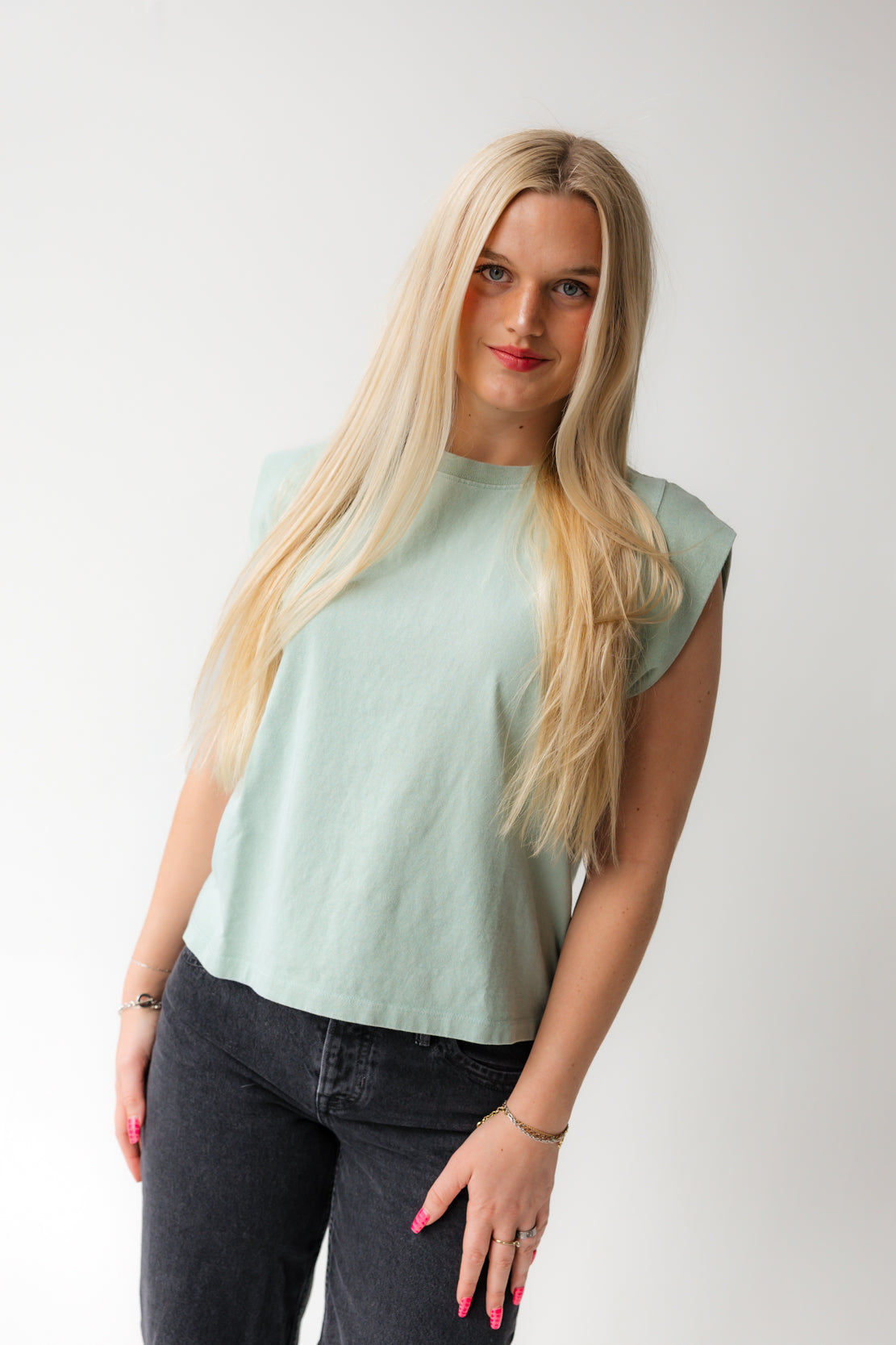 We The Free Better Muscle Tee | Cameo Green