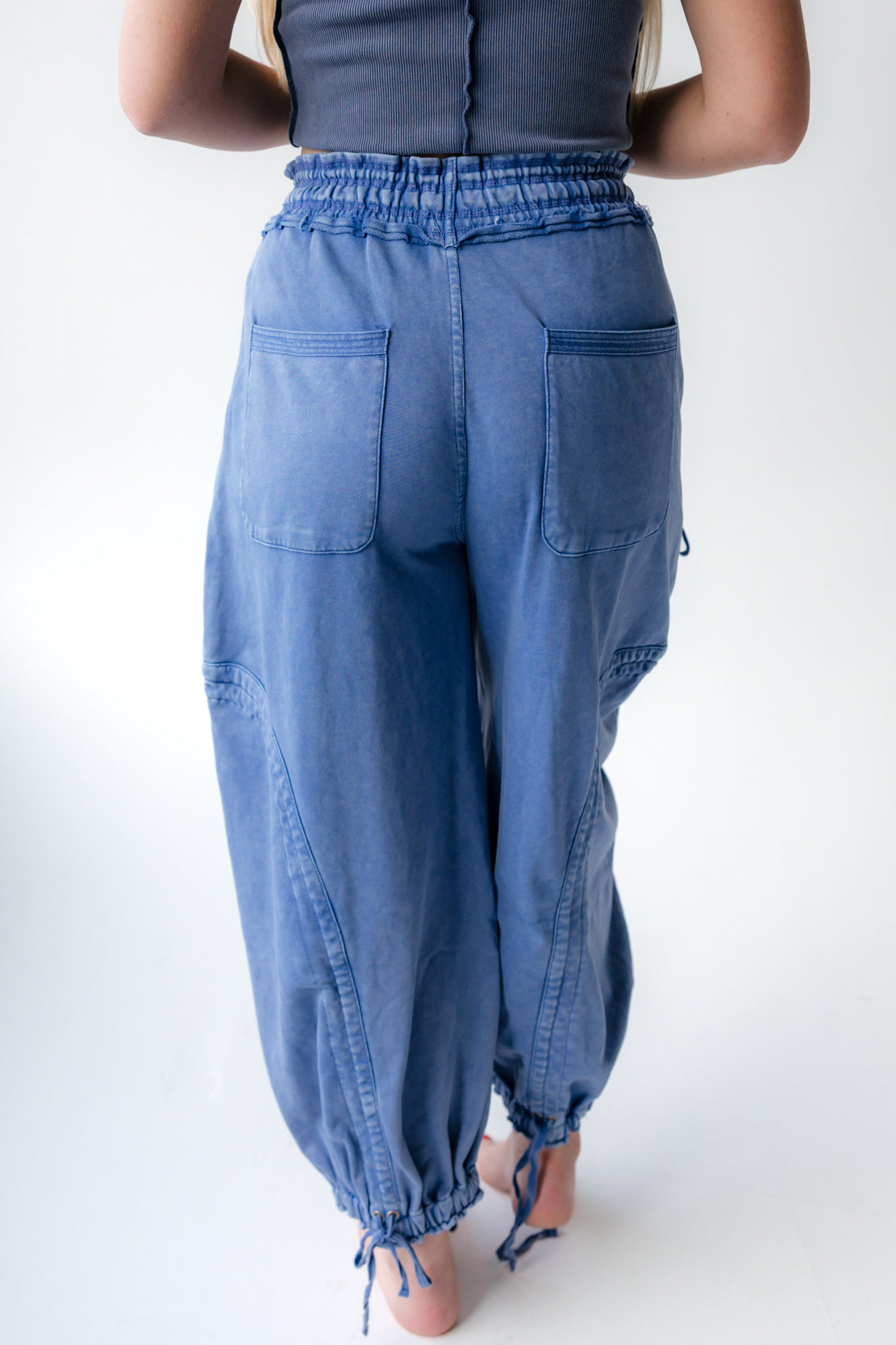 Evans Cargo Knit Pants | French Blue