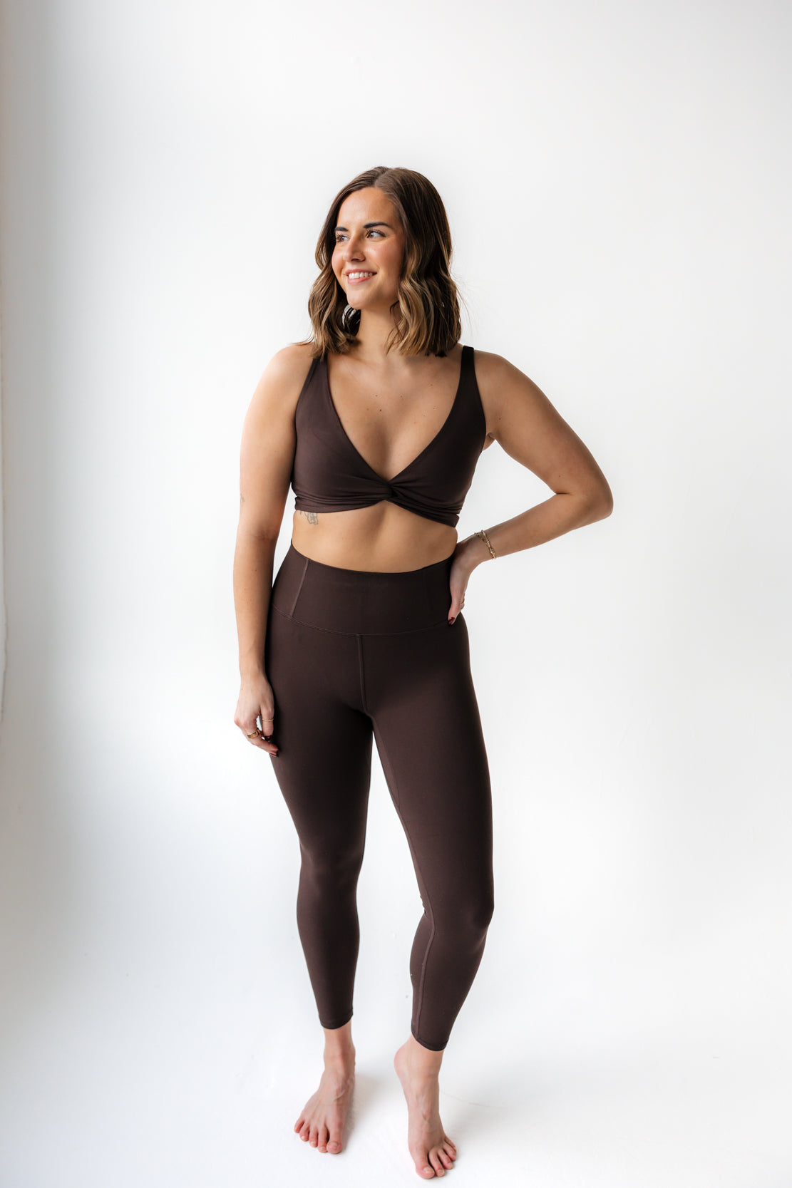Never Better Twist Crop | Chocolate