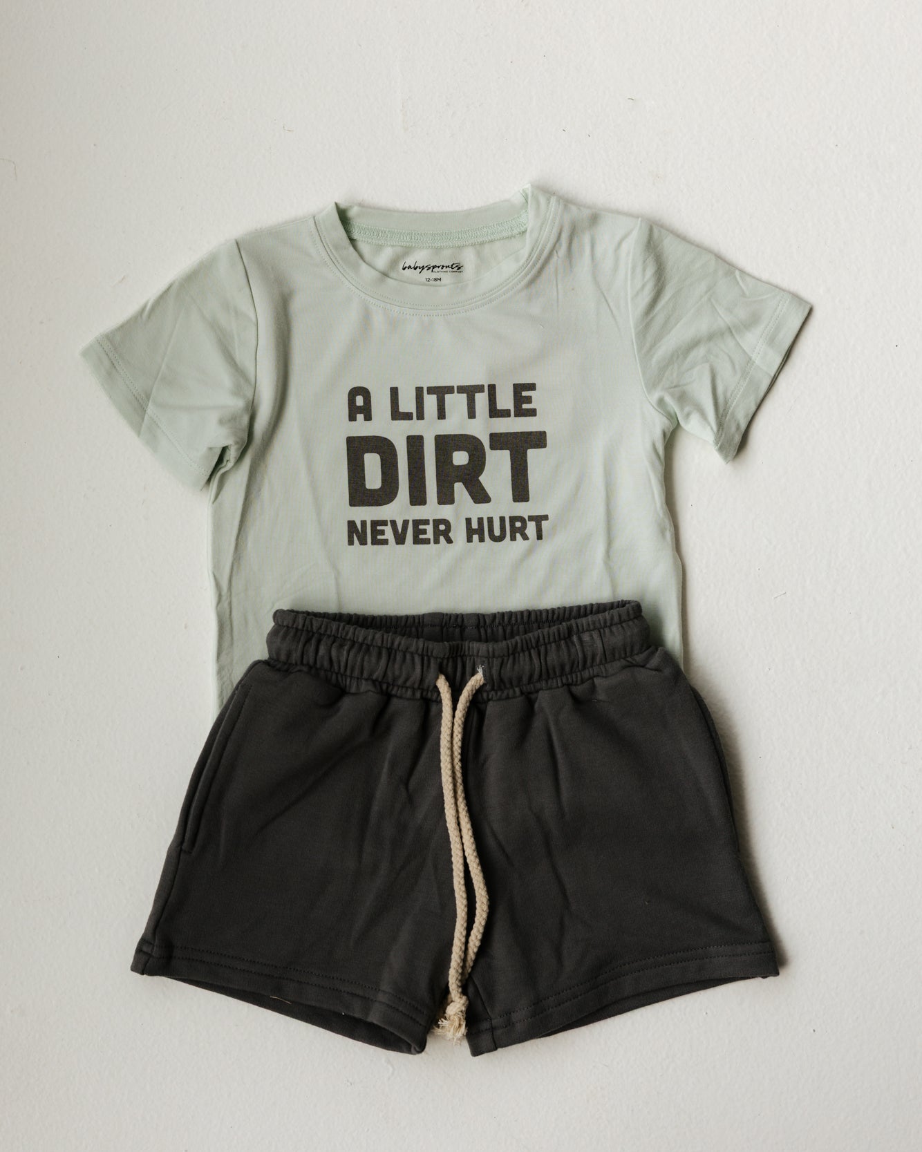 Babysprouts Boy's Short Sleeve Tee | A Little Dirt Never Hurt