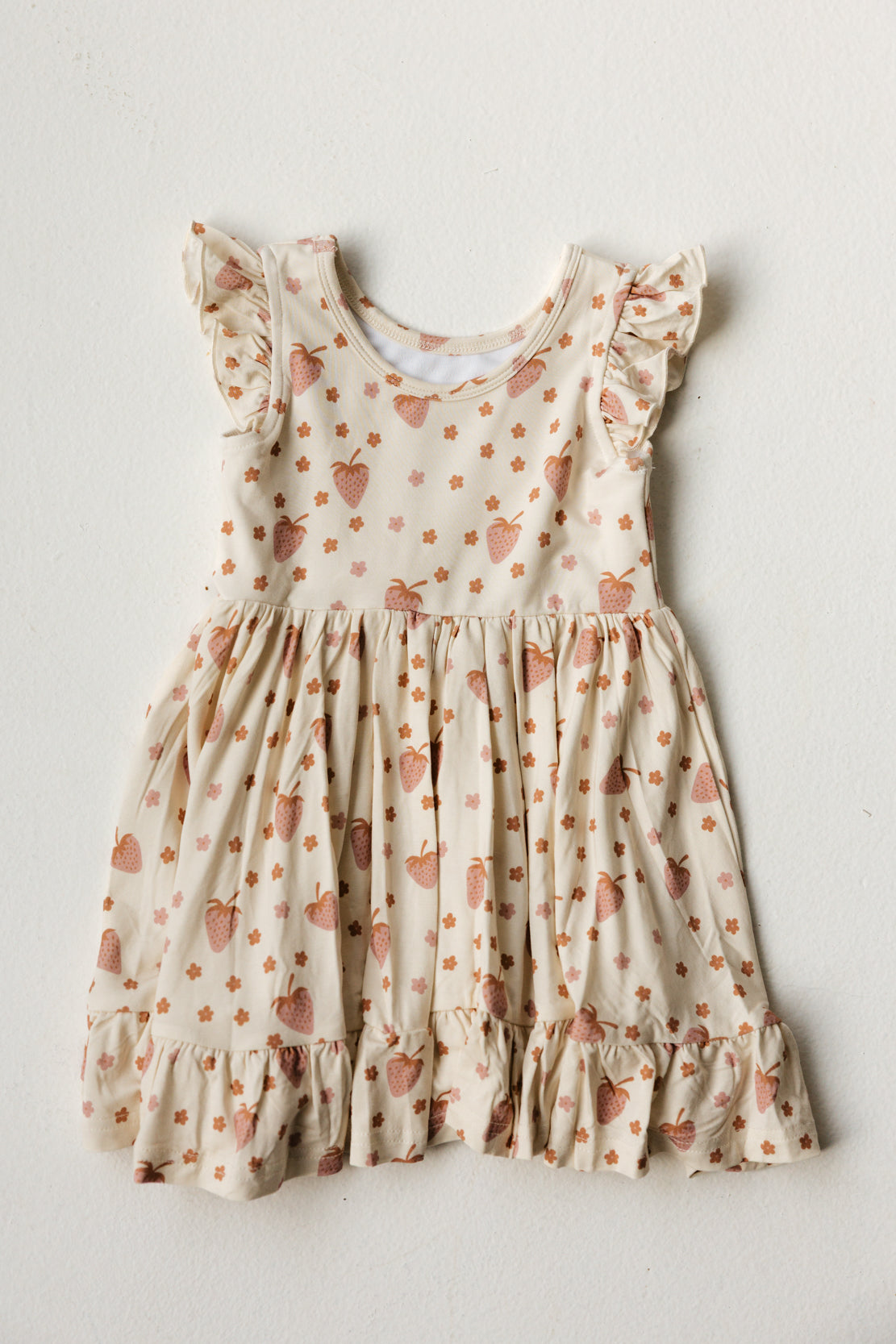Babysprouts Girl's Sleeveless Twirl Dress | Strawberries