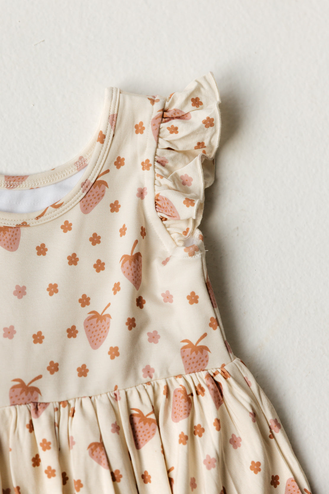 Babysprouts Girl's Sleeveless Twirl Dress | Strawberries