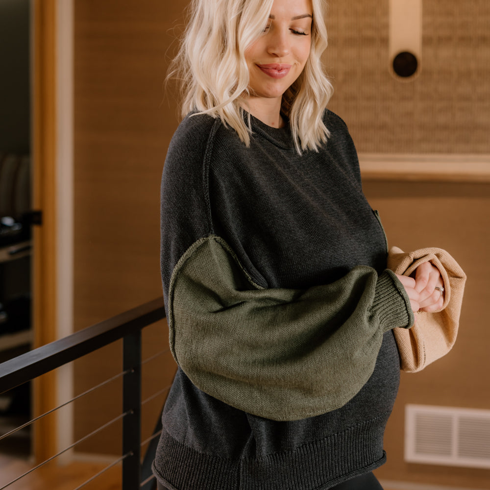 
                      
                        Aly Colorblock Sweater | Black Multi
                      
                    