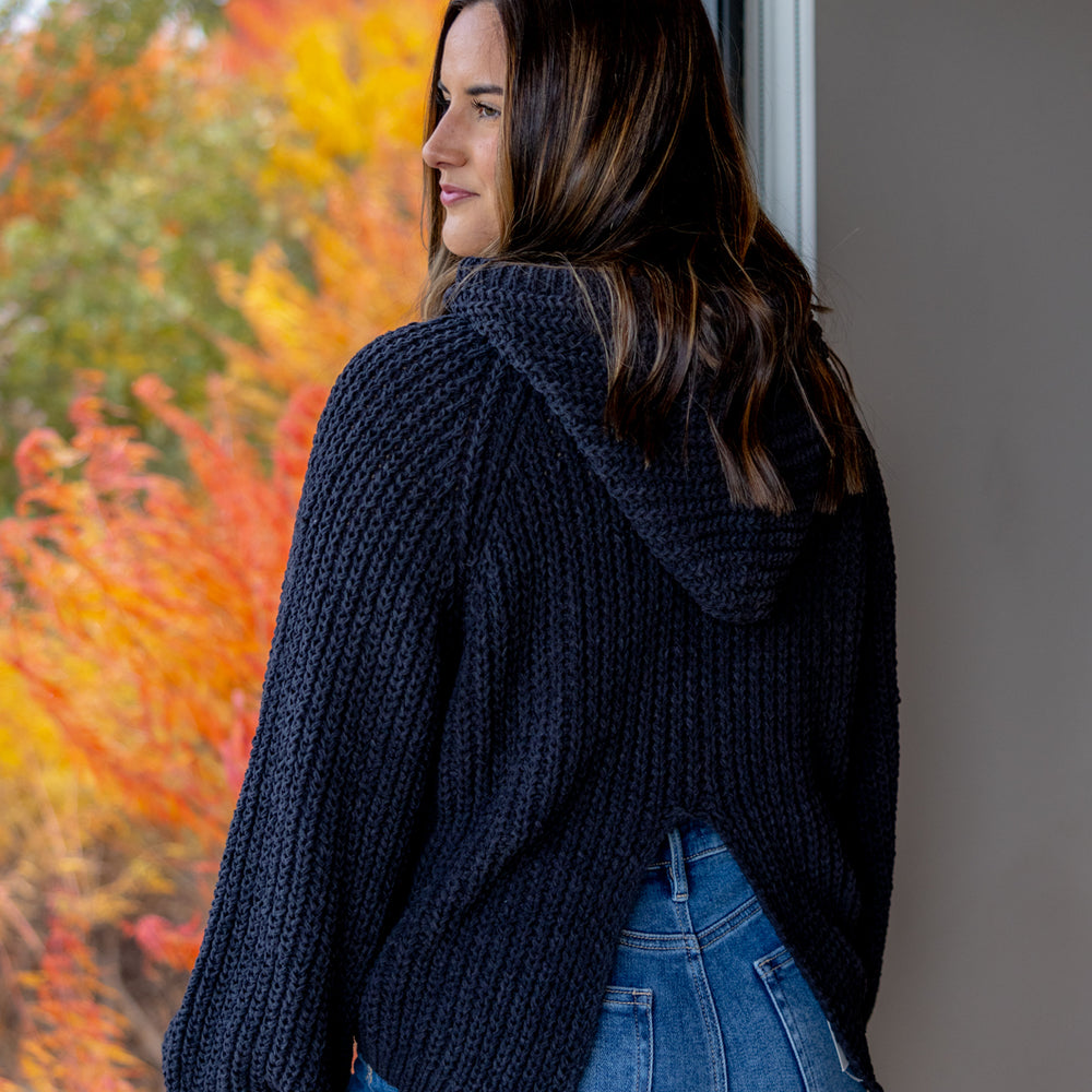 
                      
                        Saylor Hooded Sweater | Indigo
                      
                    