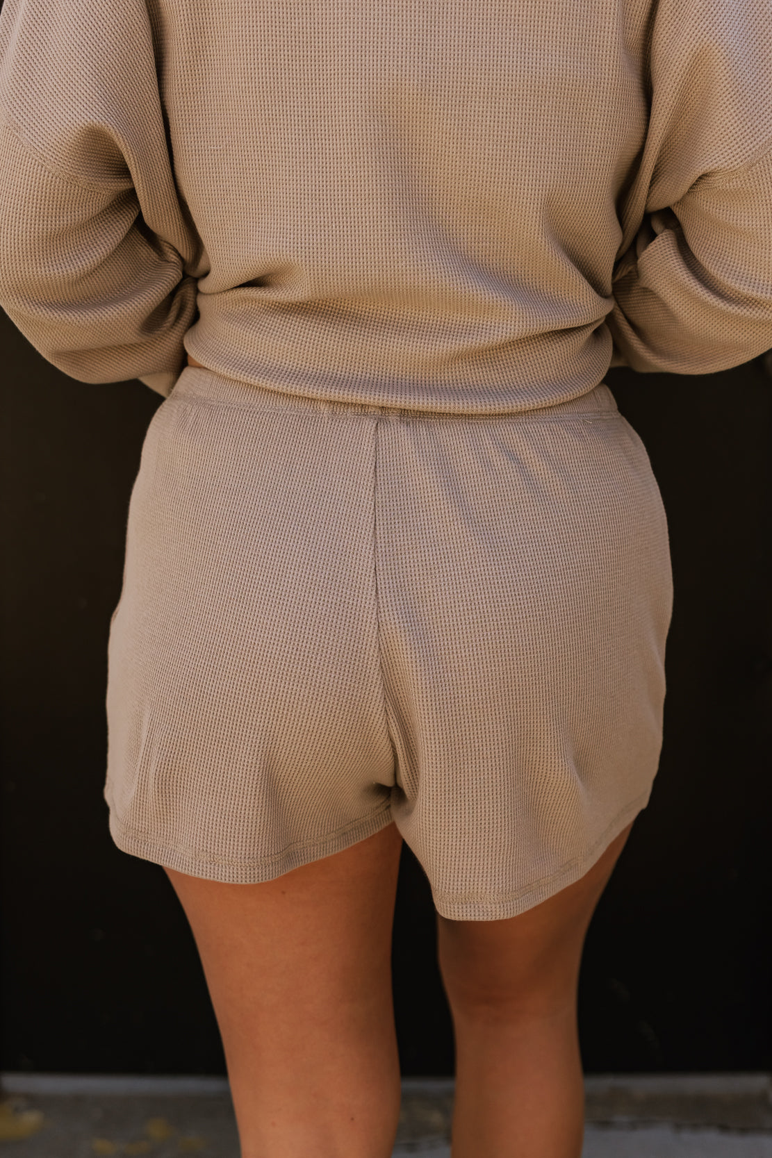 Hunter Waffle Zip Up & Short Set | Mocha