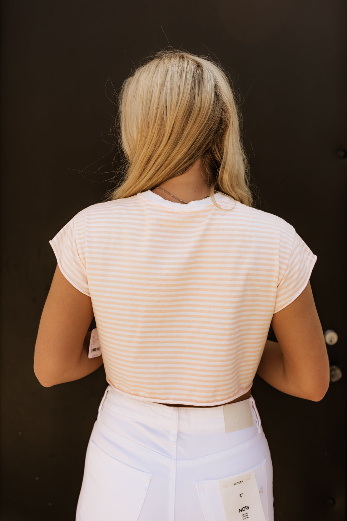 Hot Shot Printed Cropped Tee | Pina/White