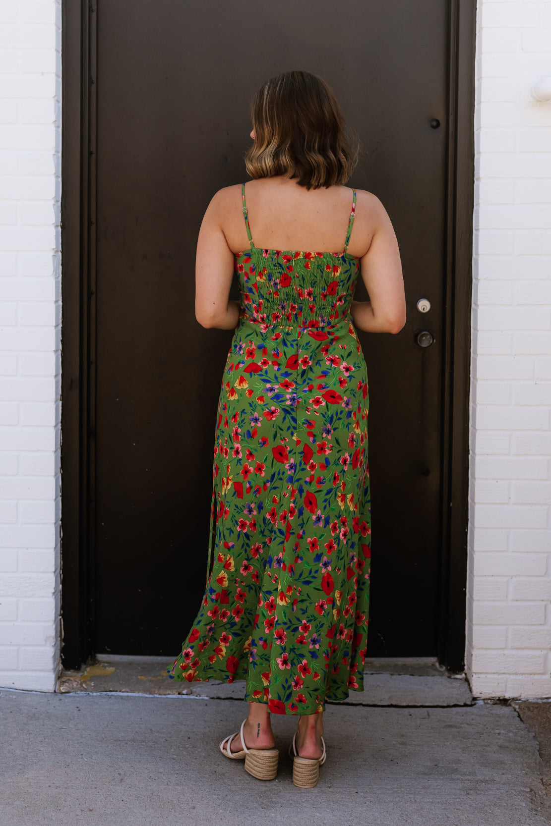 Ashton Floral Front Tie Midi Dress | Lily Floral