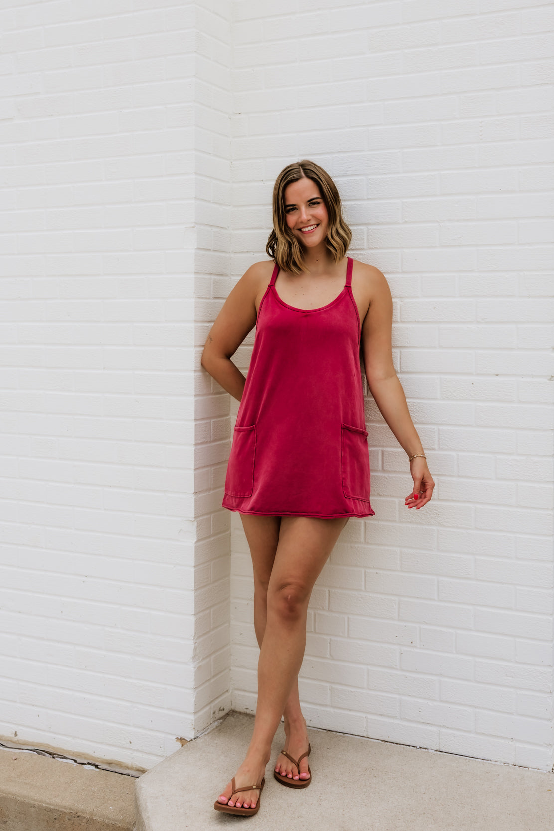 Hot Shot Mini Dress | Brick