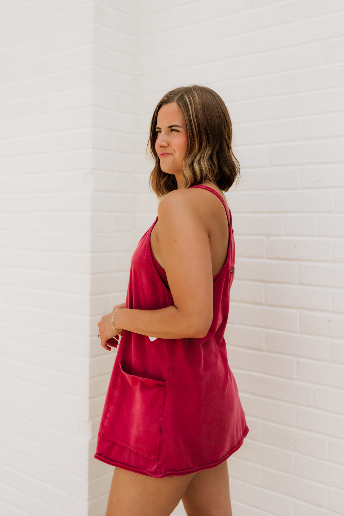 Hot Shot Mini Dress | Brick