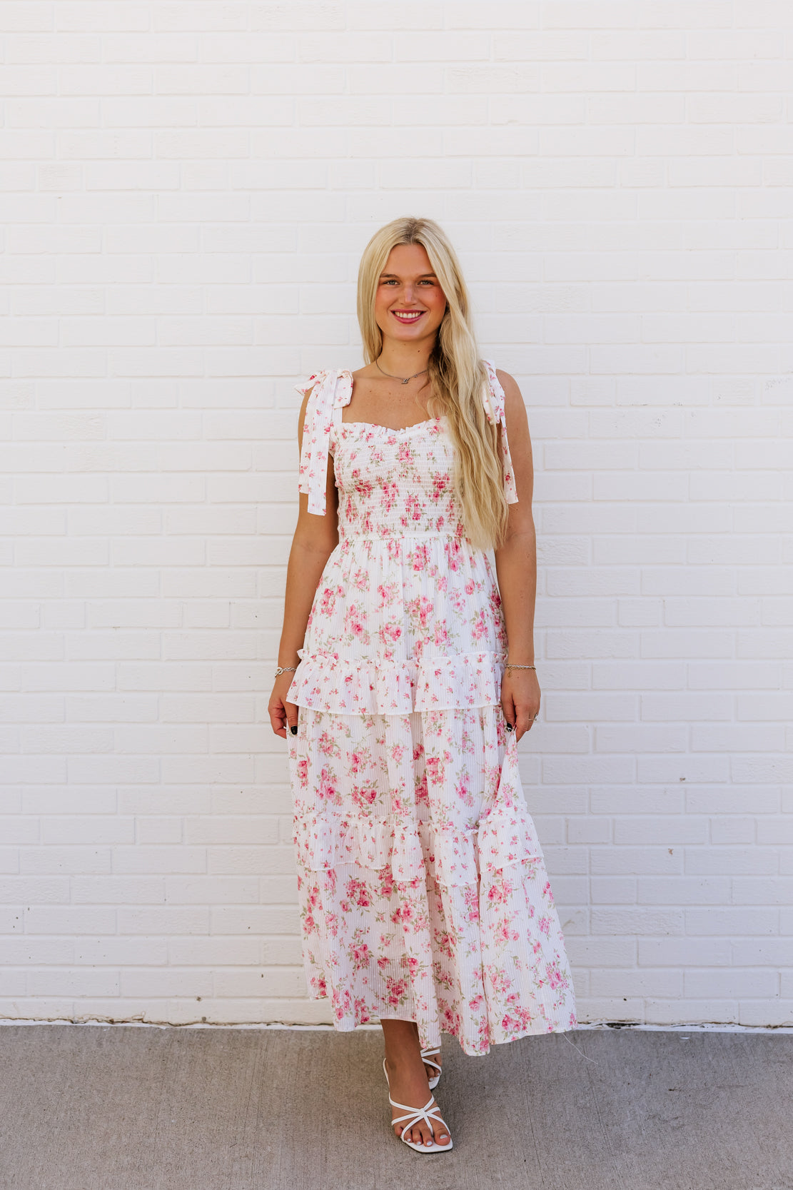 Penelope Floral Midi Dress | Pink Multi