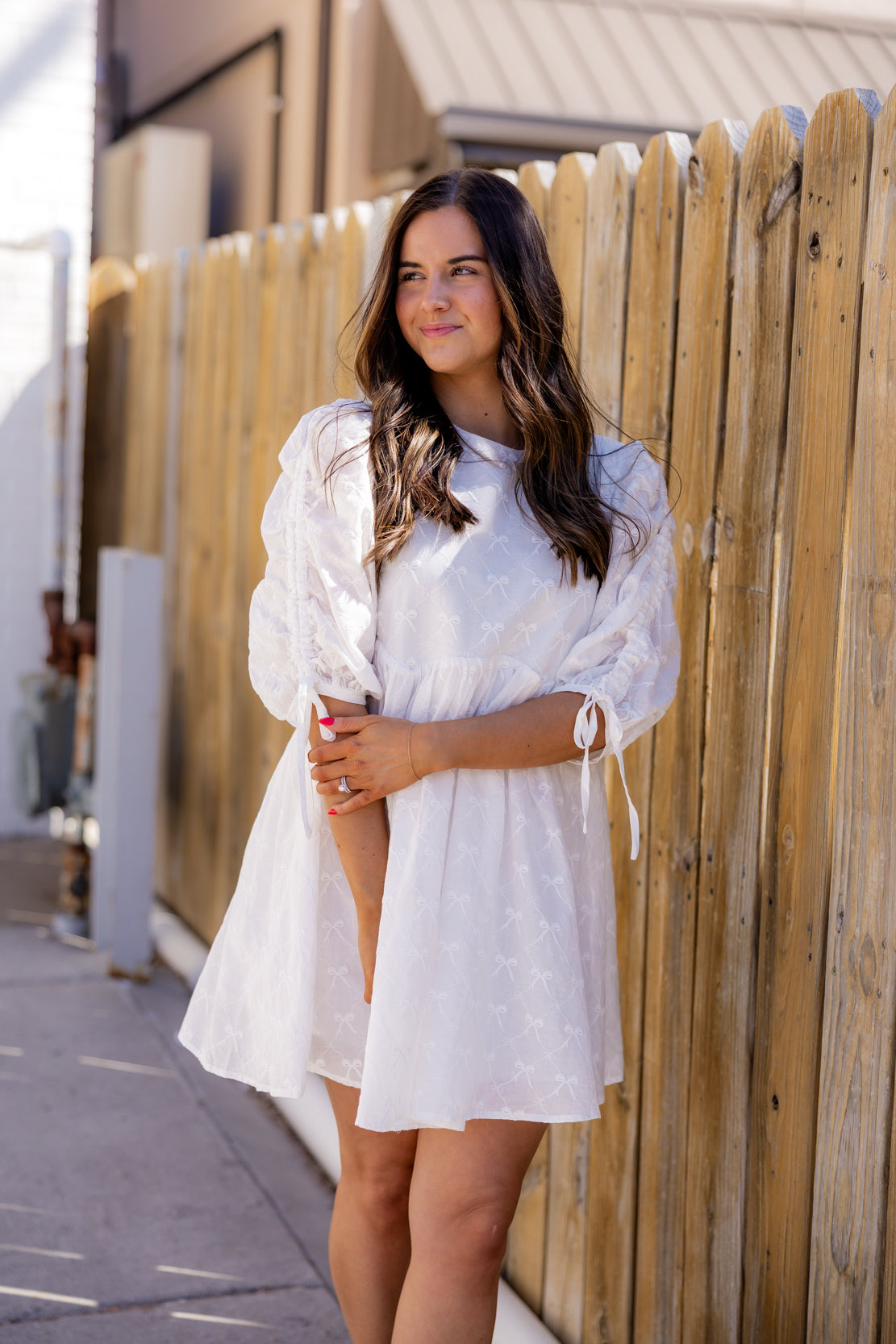 Athena Babydoll Mini Dress | Off White