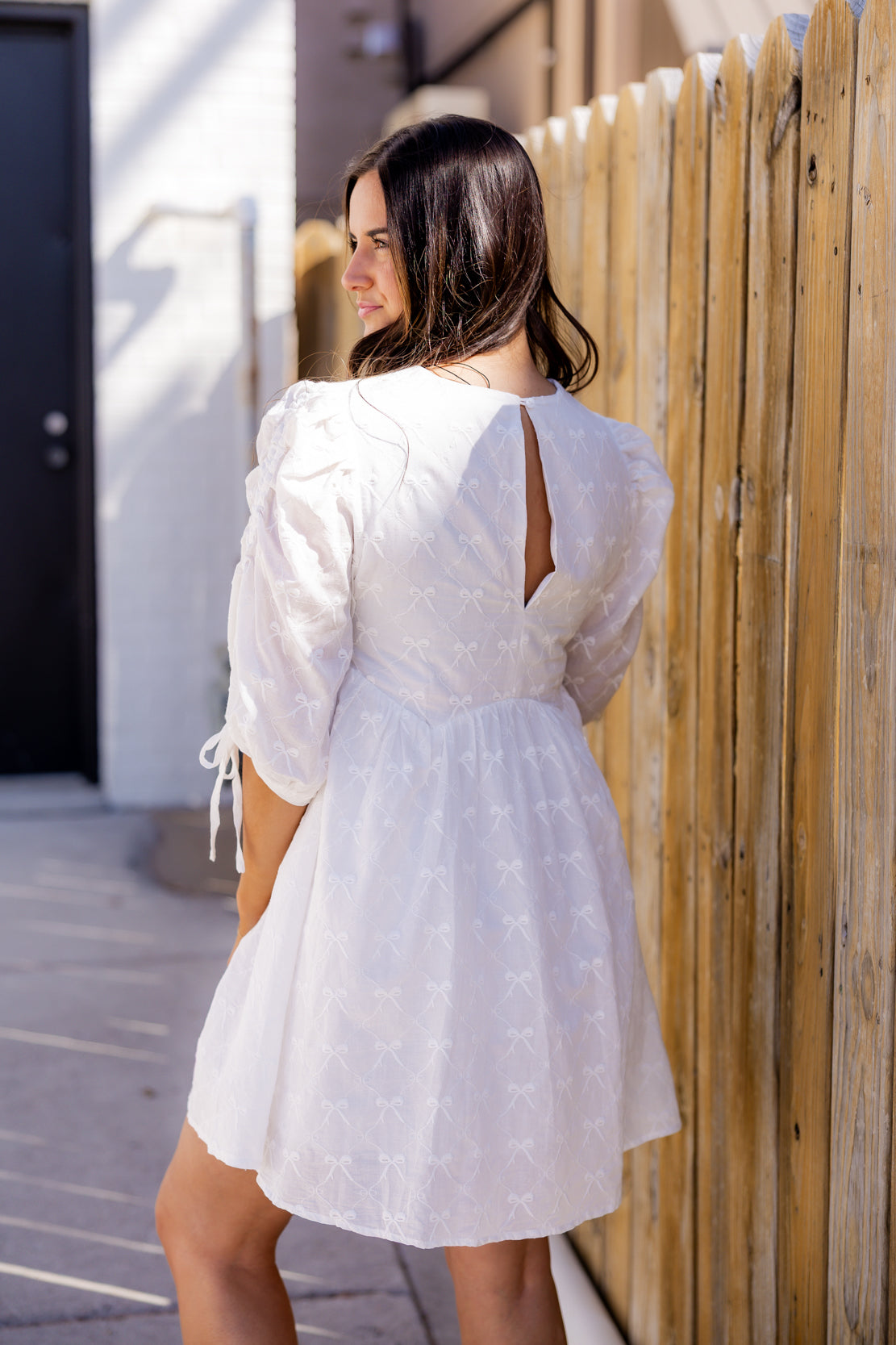 Athena Babydoll Mini Dress | Off White