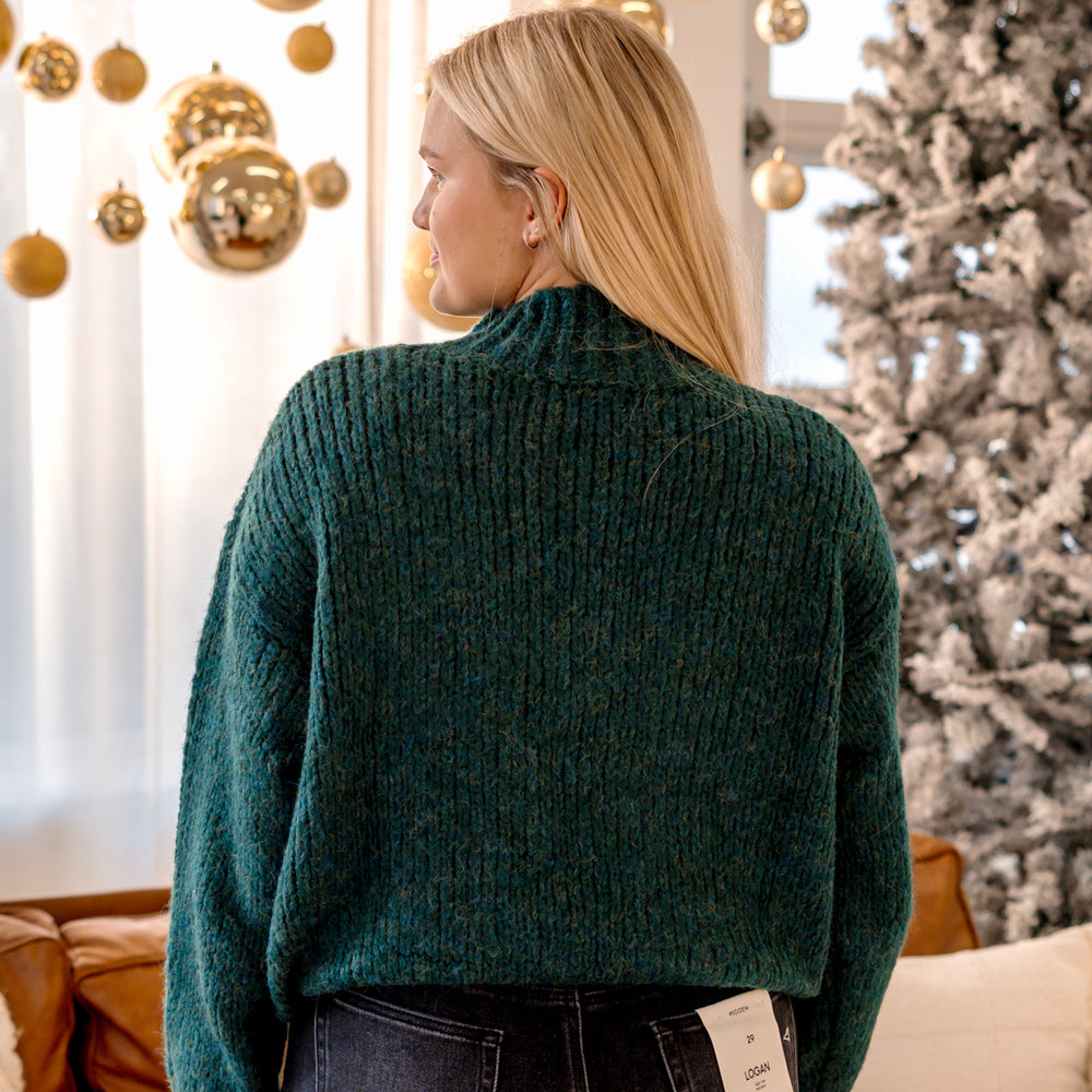 
                      
                        Wrenley High Neck Sweater | Dark Green
                      
                    