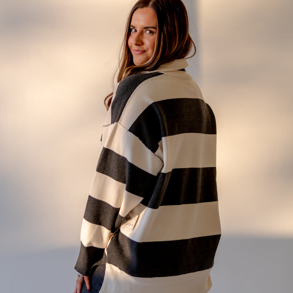 
                      
                        Coastal Stripe Pullover | Carbon Champagne
                      
                    