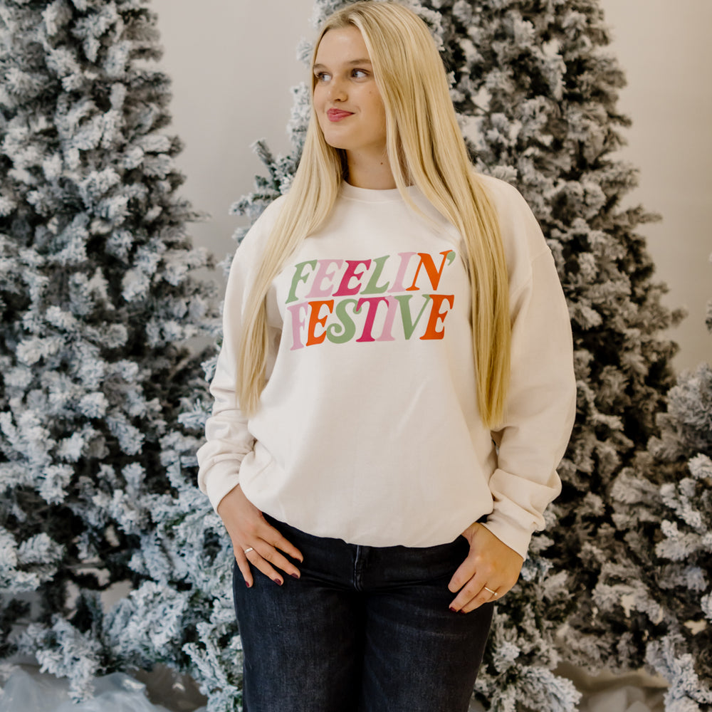 Feelin' Festive Crewneck | Sweet Cream