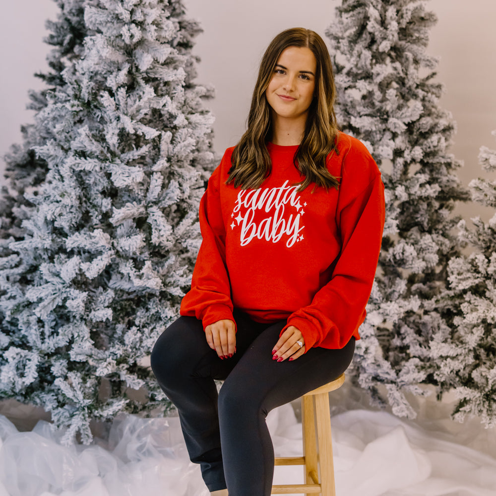 Santa Baby Crewneck | Red