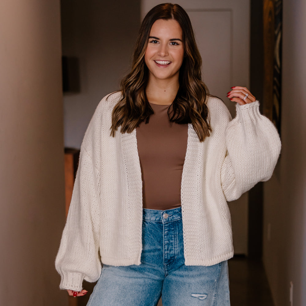 Libby Boxy Cardigan | Ivory