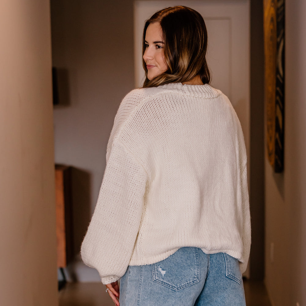 
                      
                        Libby Boxy Cardigan | Ivory
                      
                    