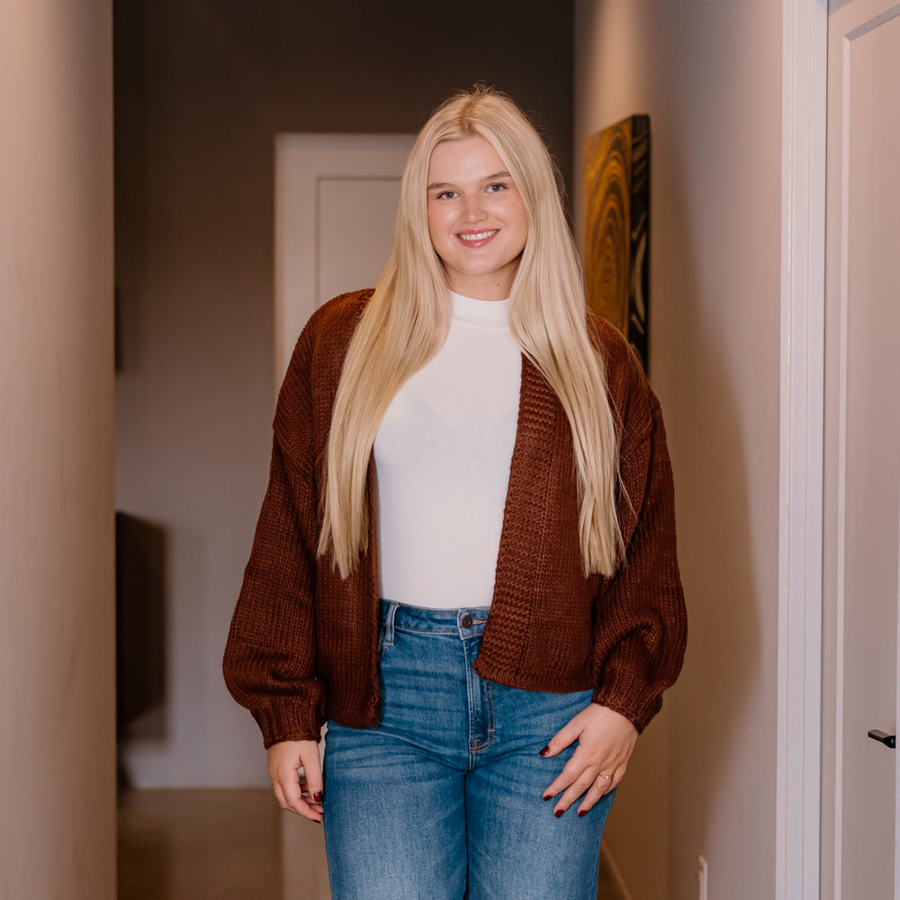 Libby Boxy Cardigan | Brown