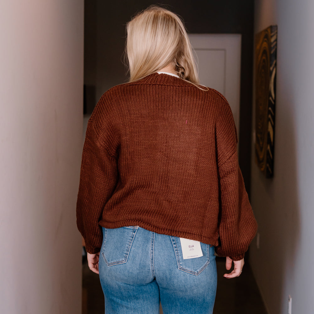 
                      
                        Libby Boxy Cardigan | Brown
                      
                    