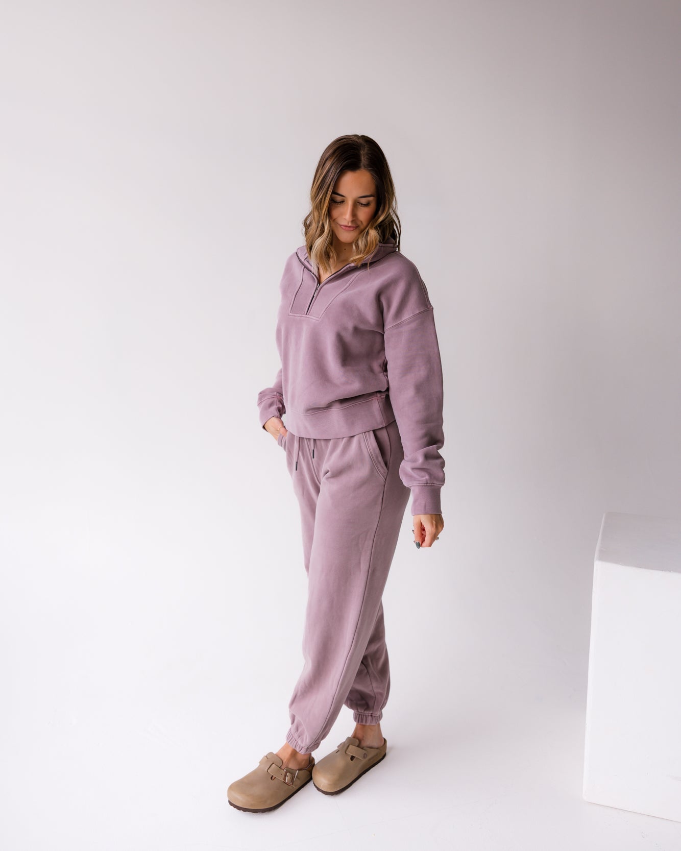 Serenity Fleece Joggers | Dusty Lavender
