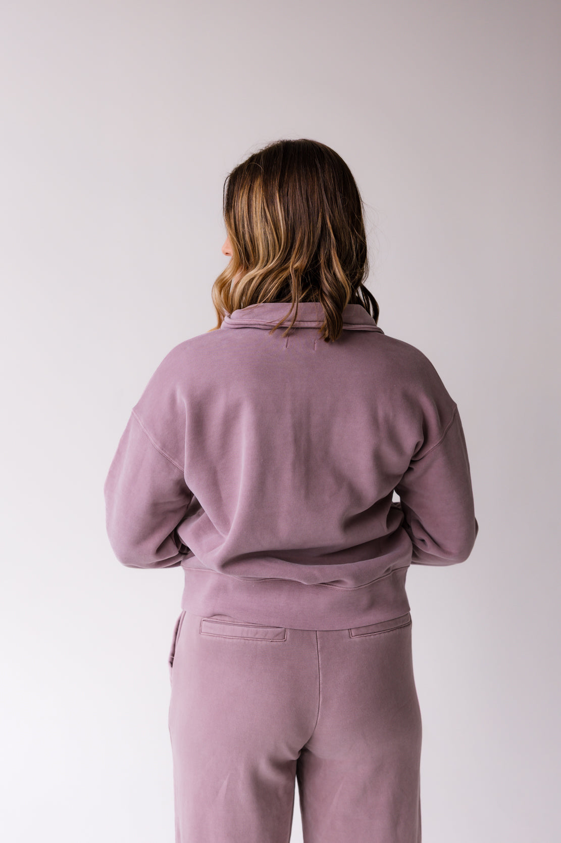 Serenity Fleece 1/4 Zip Pullover | Dusty Lavender