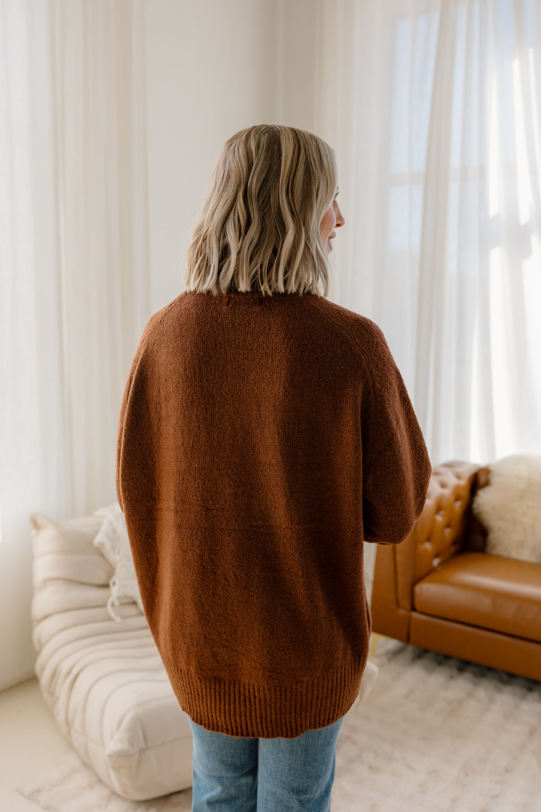 Harper Turtleneck Sweater | Chestnut