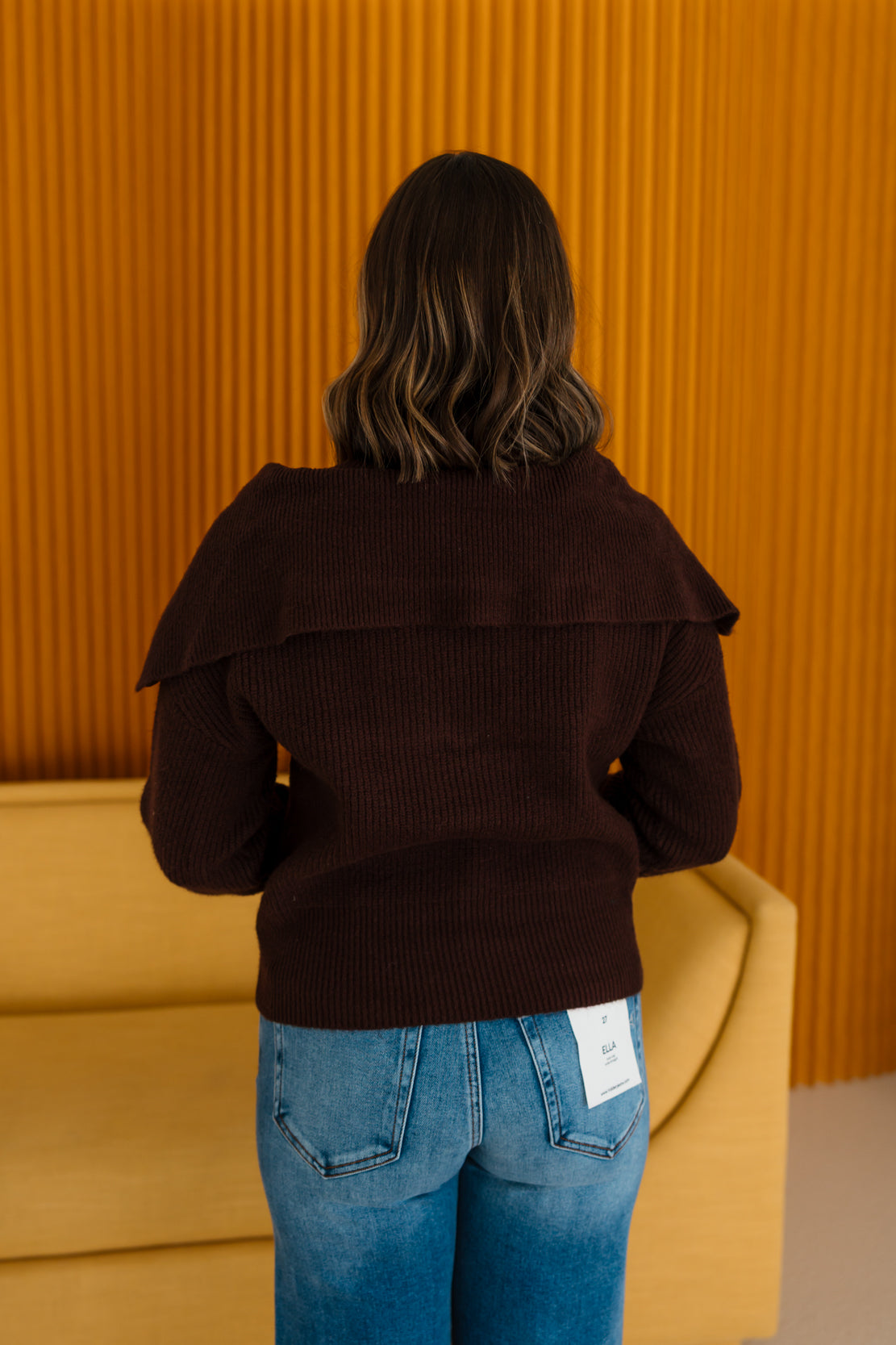 Josie Half Zip Pullover | Dark Brown