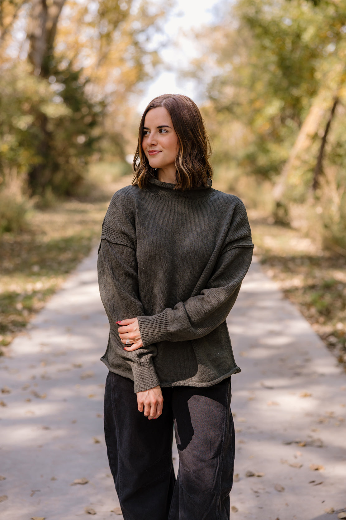We The Free Torres Roll Neck | Army