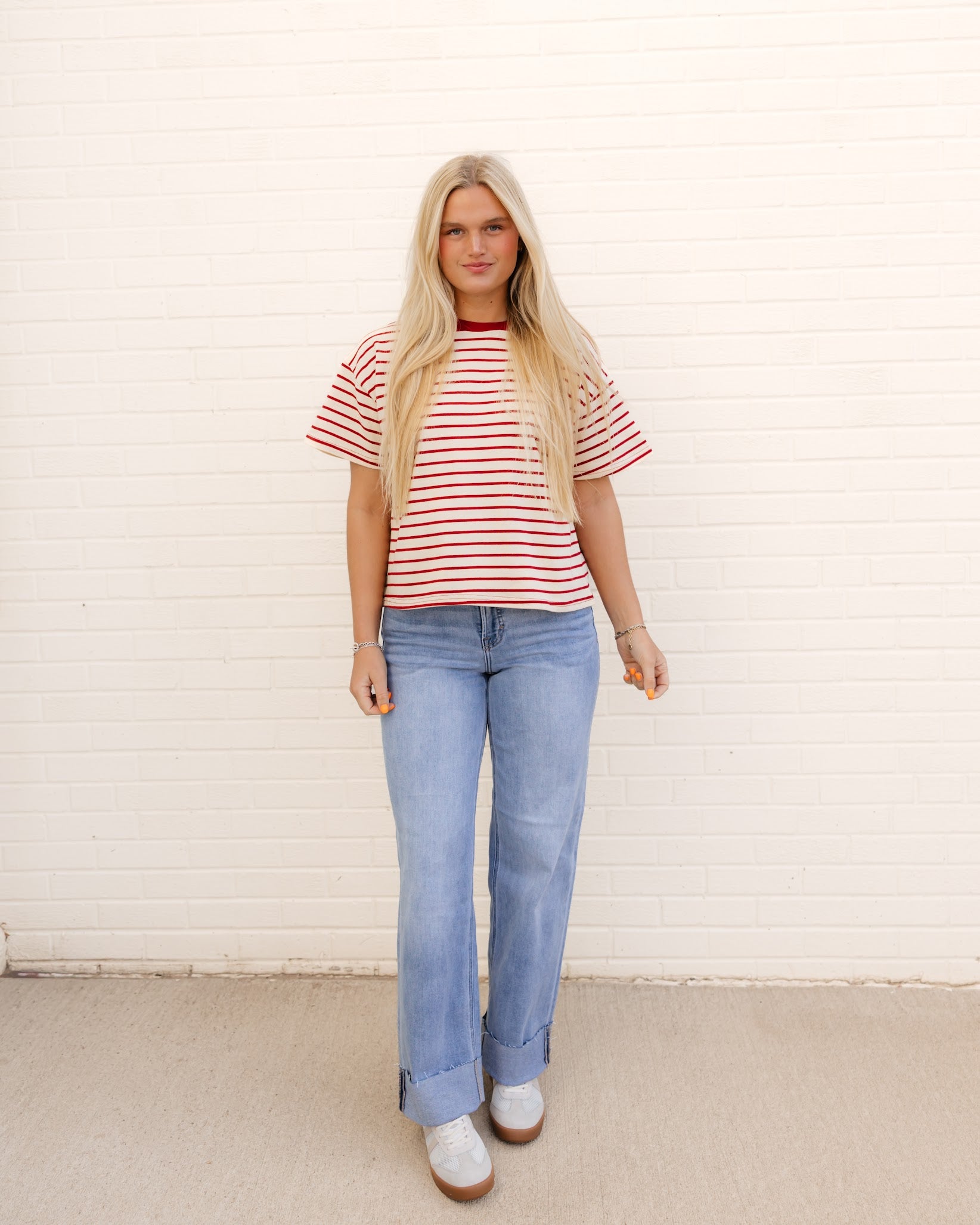 Logan Mid Rise Cuff Dad Jean | Light