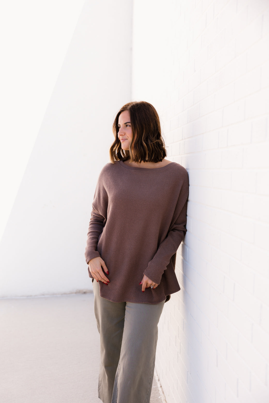 We The Free Latte Blues Solid Thermal | Leafless Tree