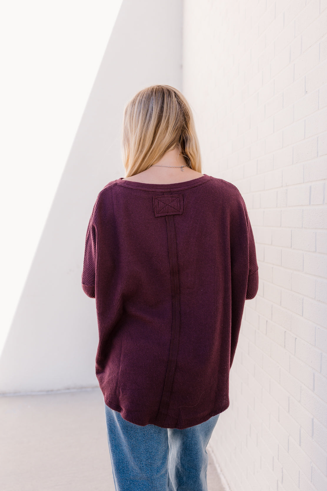 We The Free Latte Blues Solid Thermal | Chocolate Grape