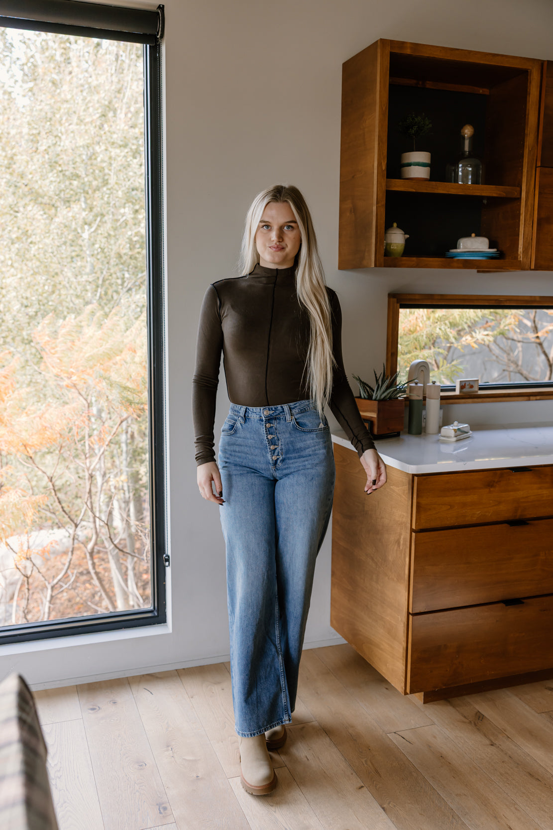 Marisol Long Sleeve | Brown/Black