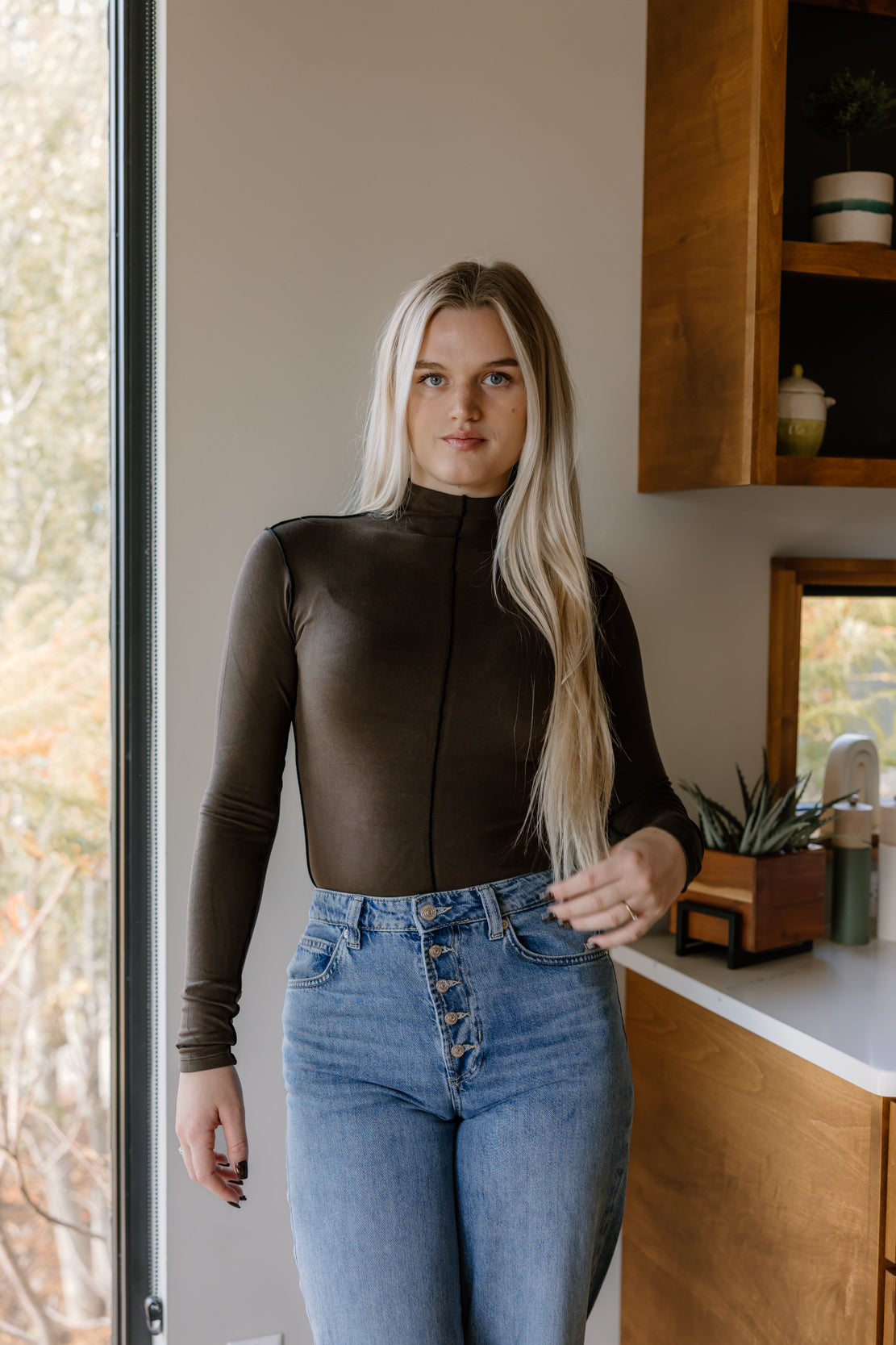 Marisol Long Sleeve | Brown/Black